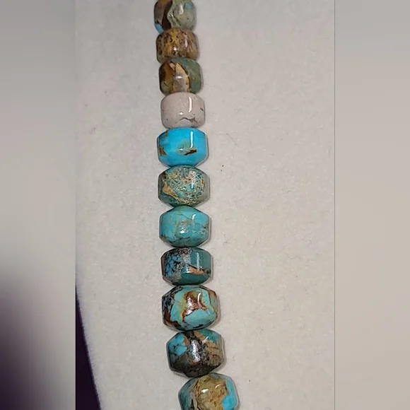 RARE Jay King Multicolored Turquoise Graduated Bead Sterling Necklace 18 inch